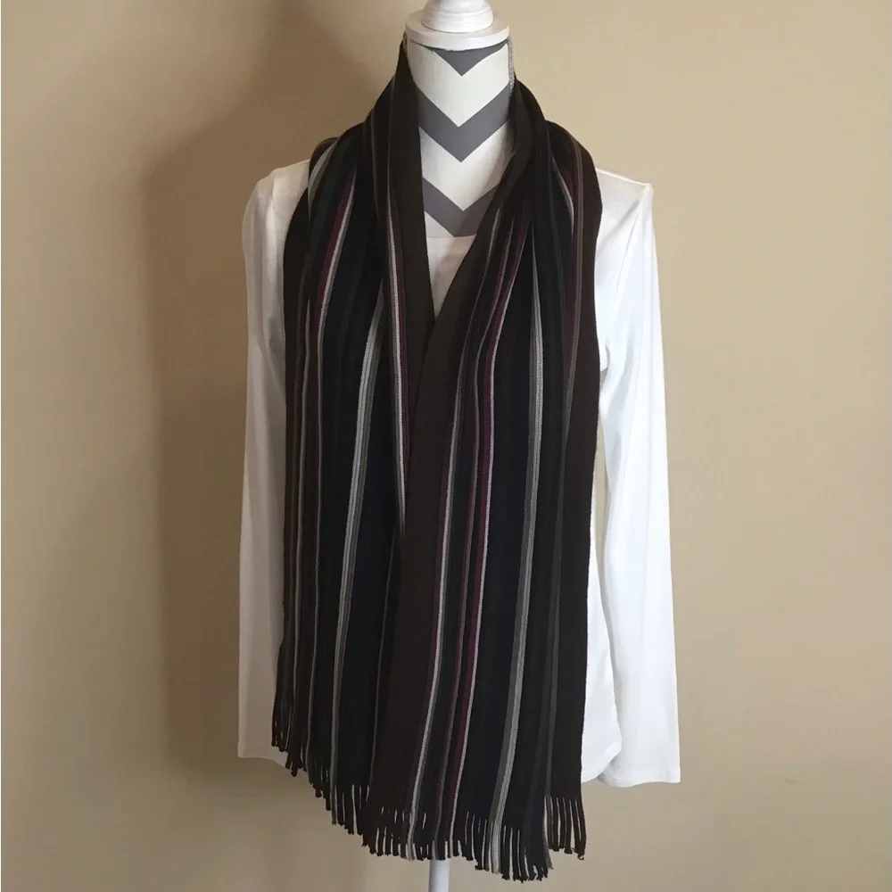 Pierre Cardin Striped Acrylic Scarf